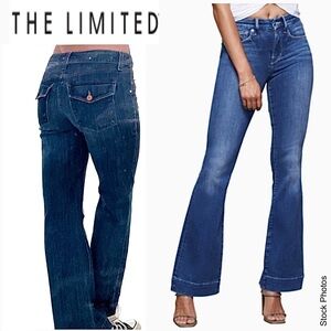 THE LIMITED Flare Bell Bottom Flap Pocket Jeans (0)